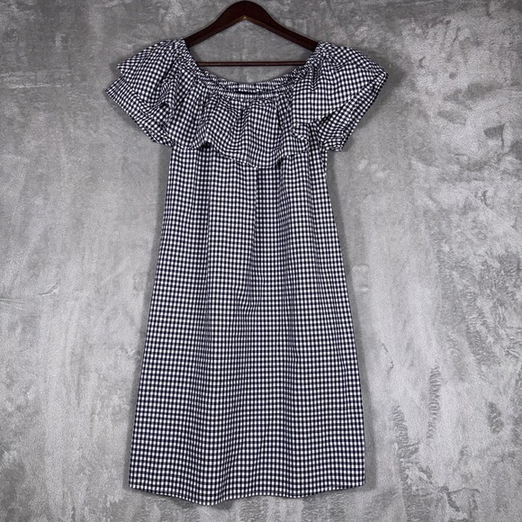 Tommy Hilfiger Dresses & Skirts - Tommy Hilfiger Checkered Dress‎ Navy & White Size Small Petite Beach Spring